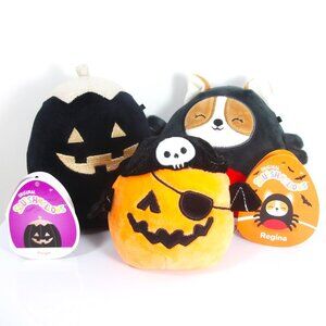 LOT SQUISHMALLOW HALLOWEEN Kellytoy Plush 5” PAIGE 4” PAXTON and 5” REGINA